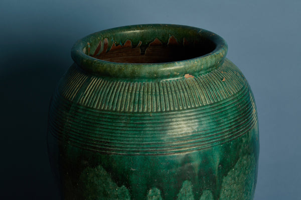 Large Green Glaze Borneo Storage Jar