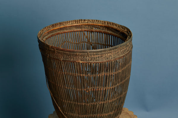 Bamboo Splint Woven Gathering Basket from Borneo