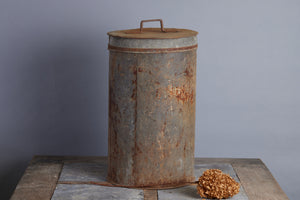 19th Century French Galvanized Pot with Lid