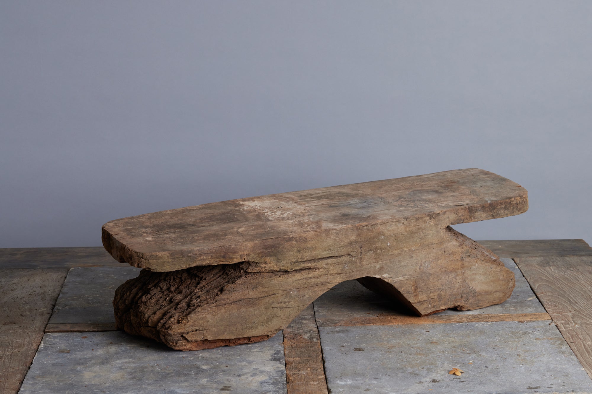 Primitive Low Teak Bench from Indonesia