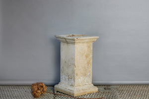 Mid 19th Century French Limestone Grave Pedestal