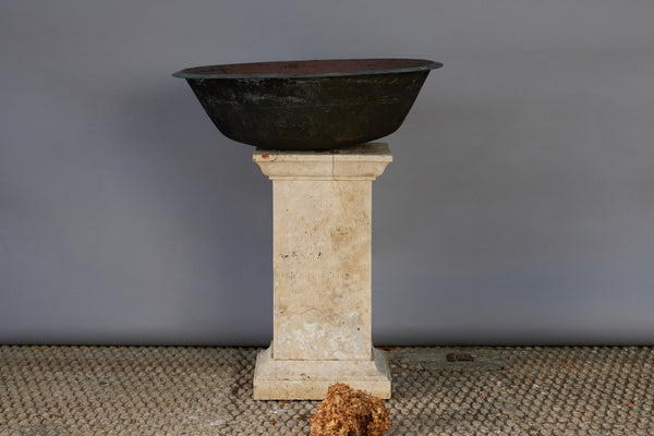 19th Century Hammered Bronze Pot for Making Batiks from Batavia