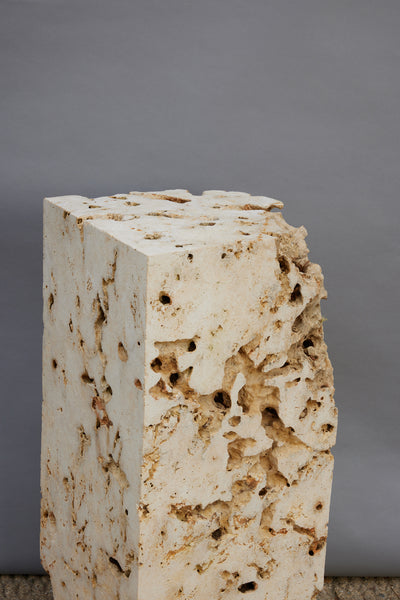 Hand Carved Eroded Limestone Pedestal from East Bali