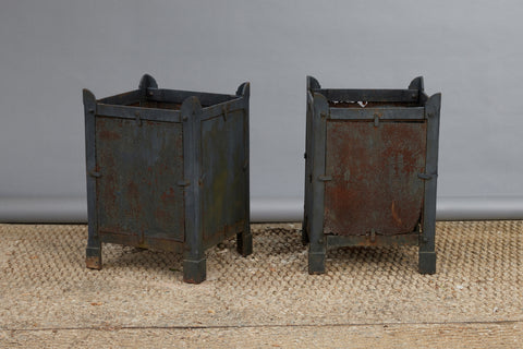 Pair of Mid 19th Cent French Iron Planter Boxes