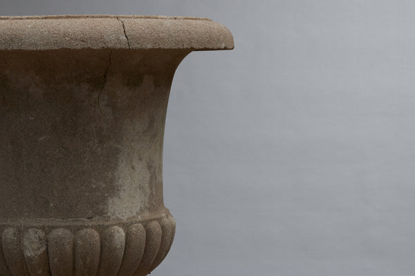 Cast Stoned 19th Century Campagna Shaped Urn