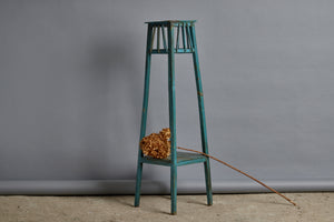 Tall Blue Painted Indonesia Plant Stand