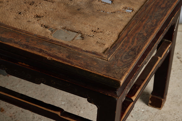 Late 17th - Early 18th Chinese Scholar Meditation Stool with Original Rattan Top