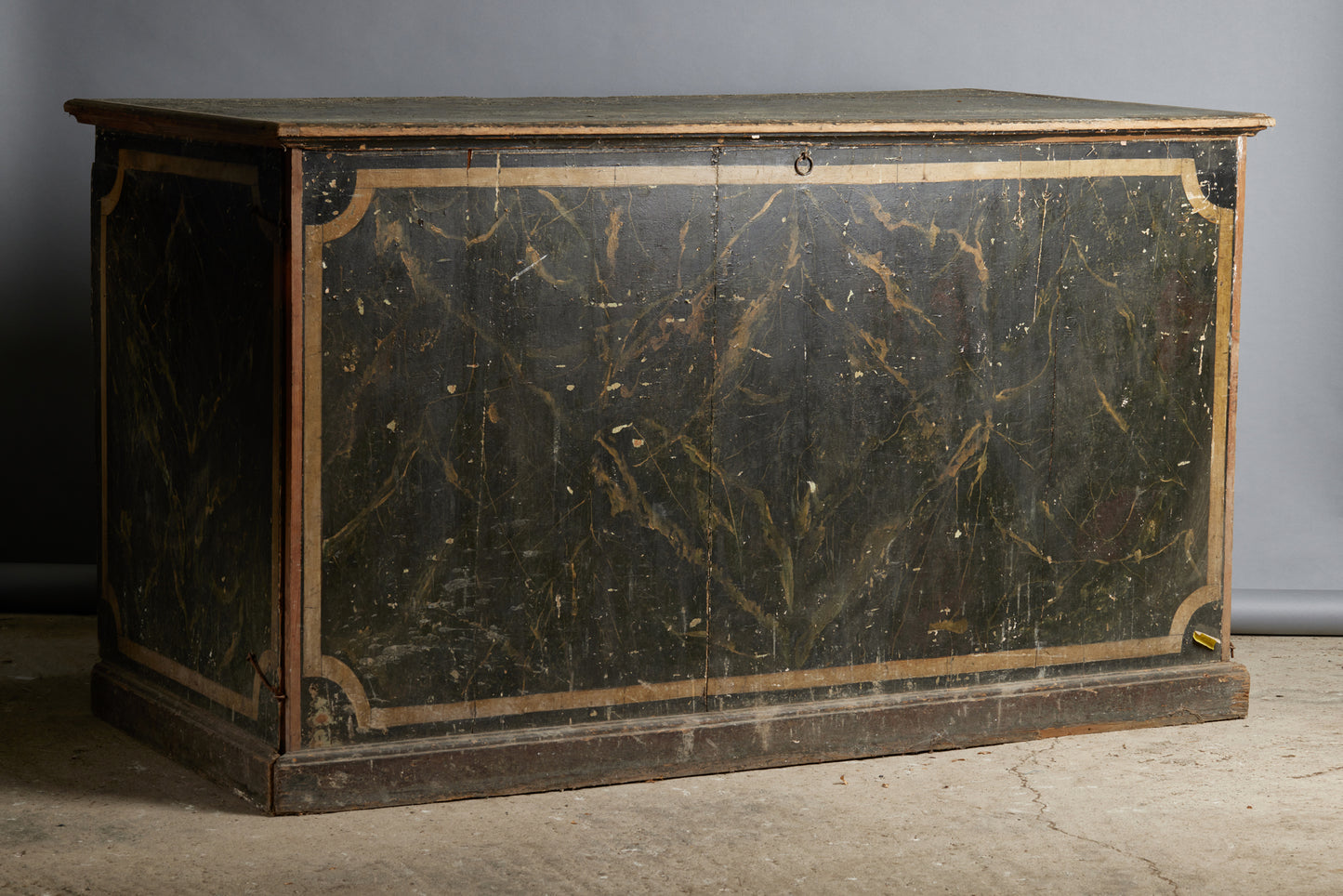 18th Century Italian Marbleized Hall Chest