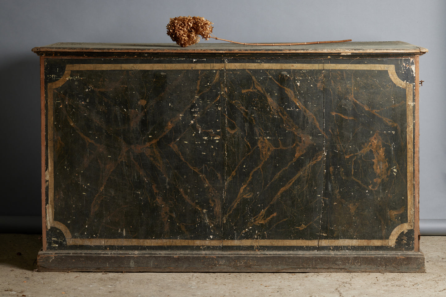 18th Century Italian Marbleized Hall Chest