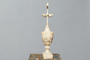Early 19th Century Carved Alabaster Vase made into Lamp