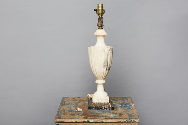 Marble & Alabaster Lamp with Brass Mounts