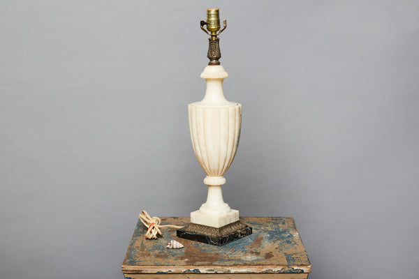 Marble & Alabaster Lamp with Brass Mounts
