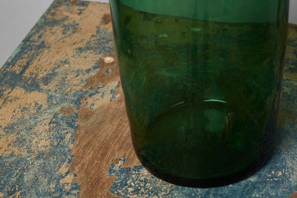 Green Blenko Vase with a Molded Rim