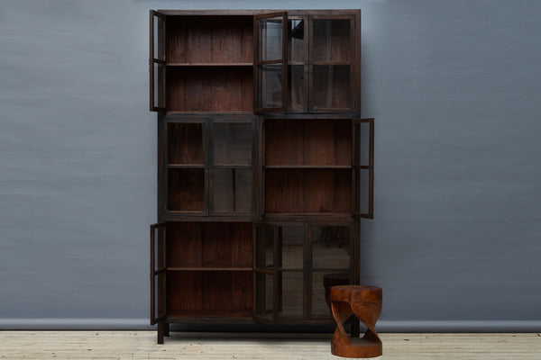 Mid 19th Century Teak Dutch Colonial Apothecary Cabinet from Jakarta