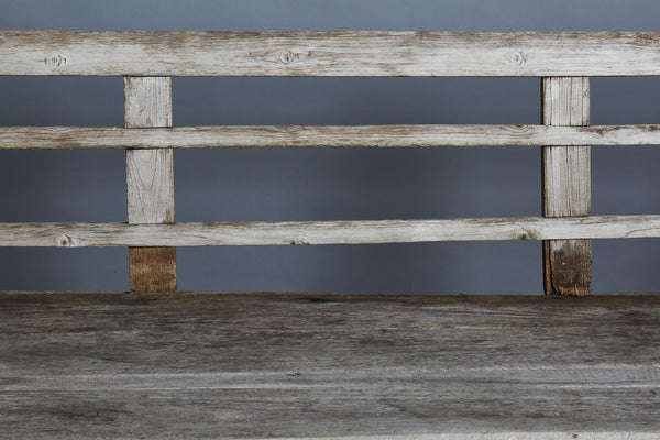 Simple Weathered Dutch Colonial Teak Bench