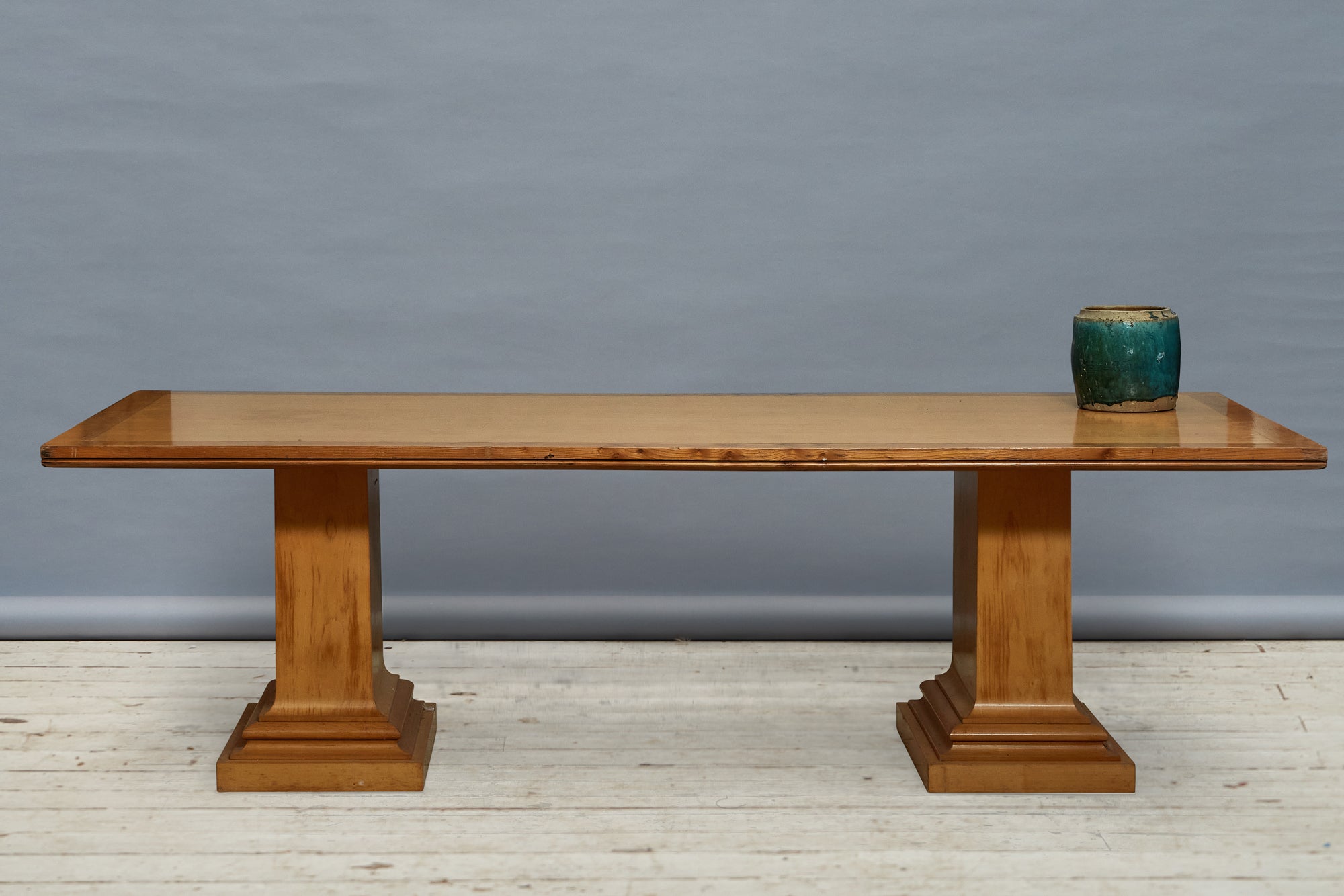 Mid Century Modern French Sycamore Dining Table/ Signed Writing Desk from the 1940's