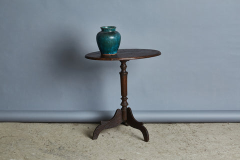 Oval Top Teak Candle Stand from Java