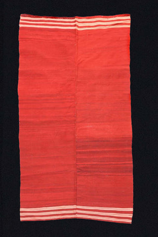 Red Flat Weave Carpet (4' 3'' x 9' 5'')