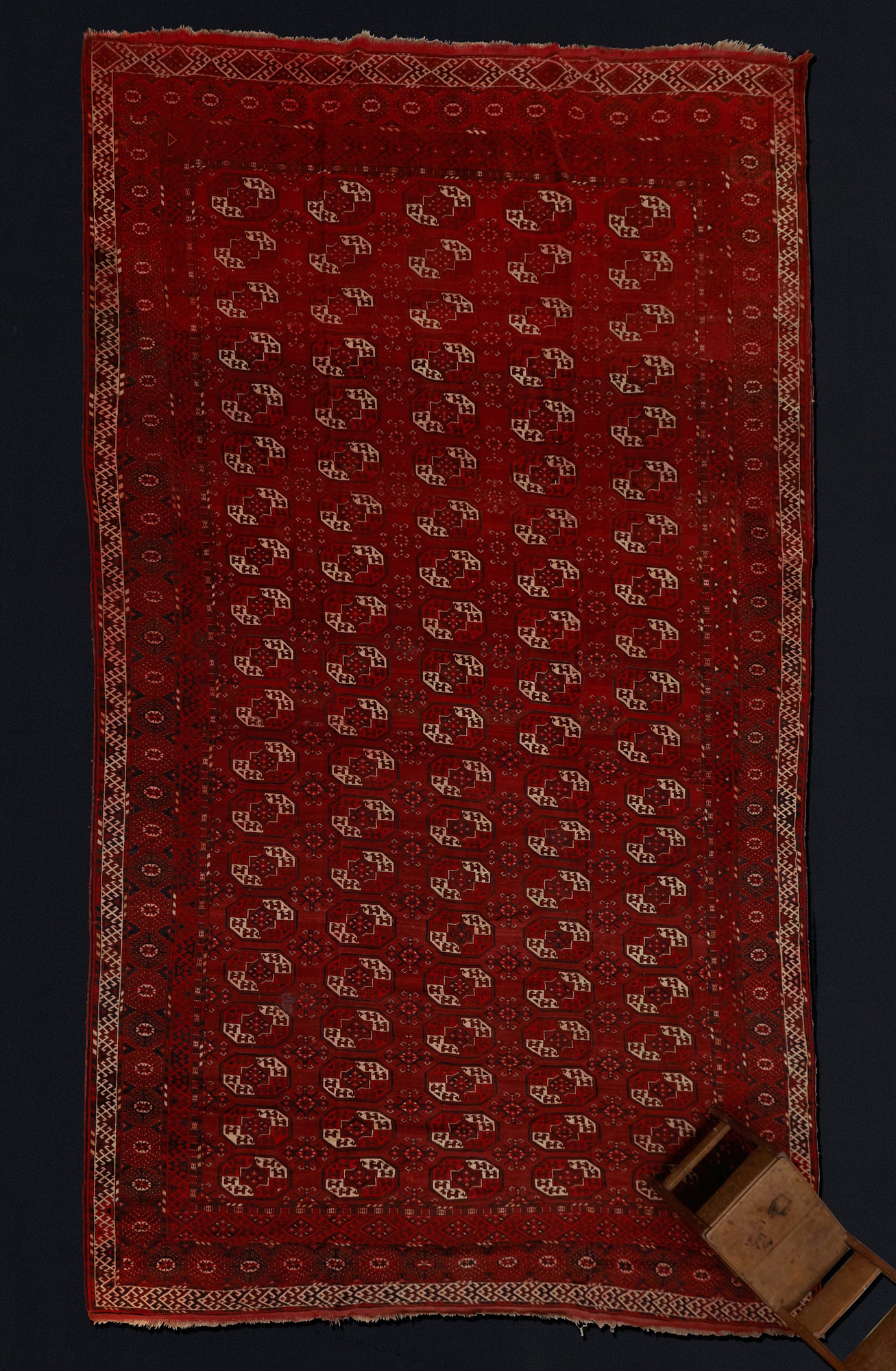 Palace sized Turkmen Bukhara Carpet  ................... (11' 10'' x 23' 1'')