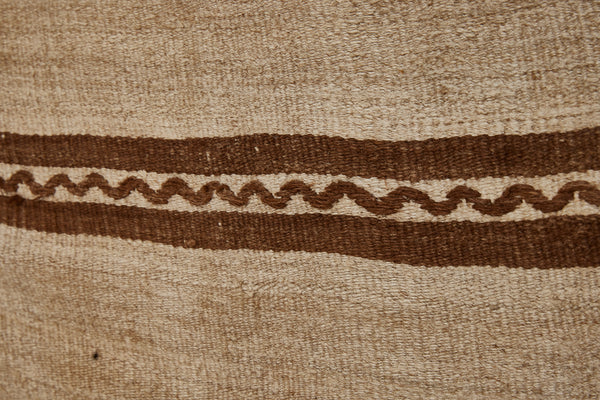 Natural Hemp Carpet with Double Brown Stripes...........(6' 4" x 15' 6")