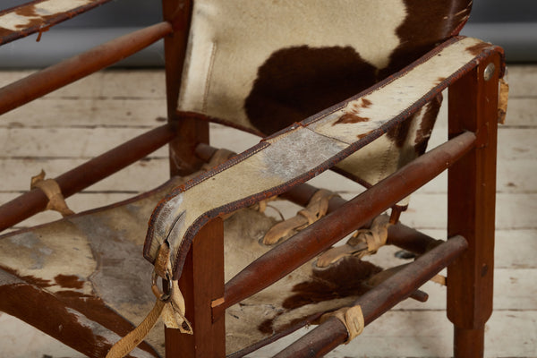 Pair of American Pony Skin Campaign Chairs circa 1900