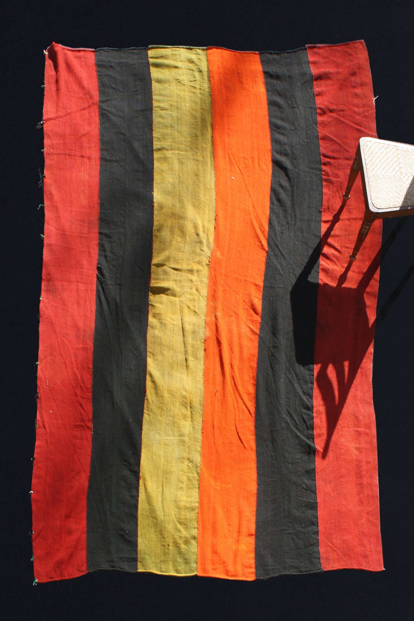 6 Band Red, Black, Orange And Yellow Perde From Central Turkey (7' x 11' 8")