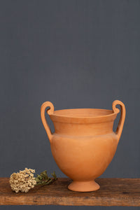 Broad Mouth Doubled Handle Greek Terra Cotta Krater