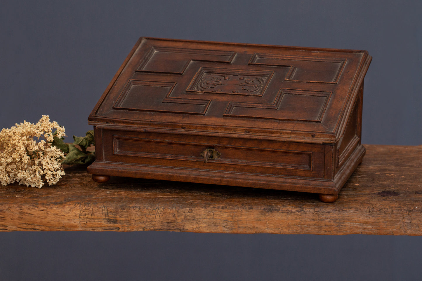 17th Century Italian Walnut Writing Box