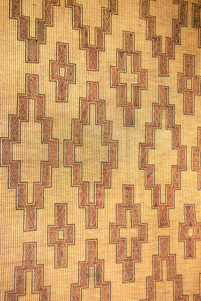Leather and Reed Touareg Mat from North Africa (6' 5" x 13' 3")