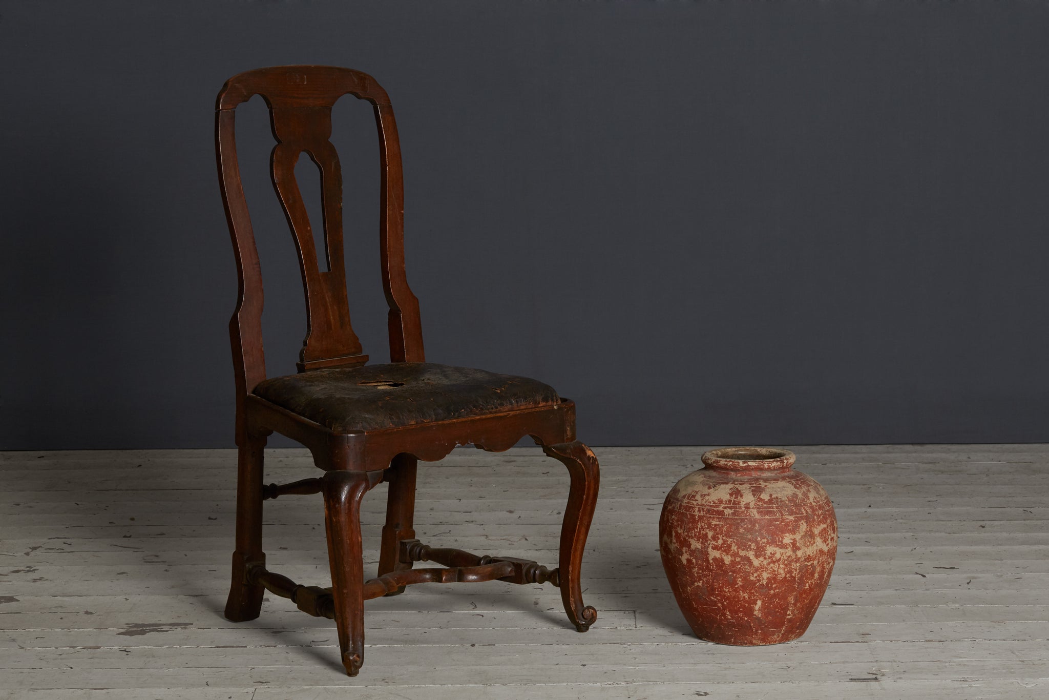 Set of 4 18th Century English Carolinian Walnut Side Chairs