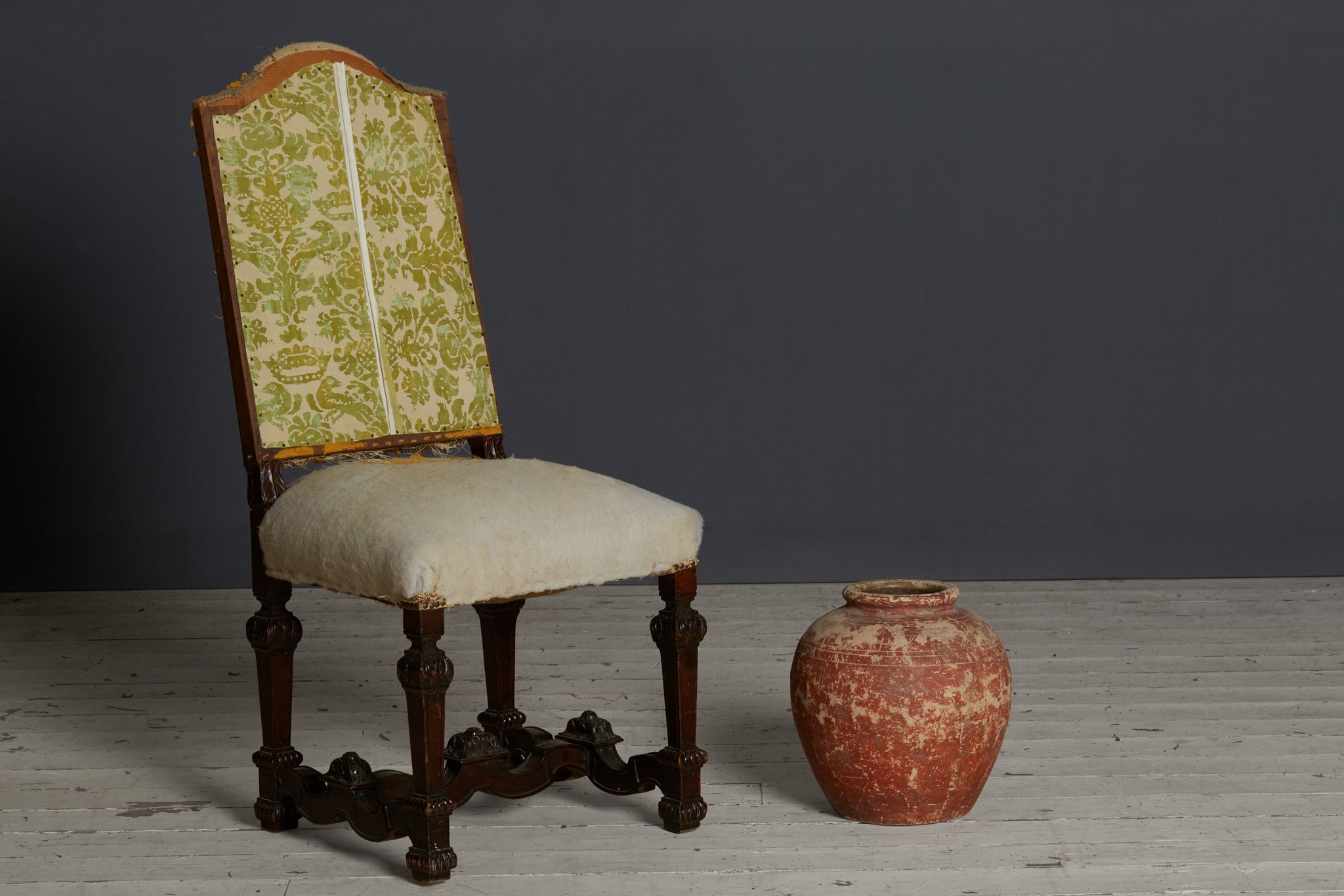 Set of 6 Late 19th Century French Side Chairs in Louis XIII Style