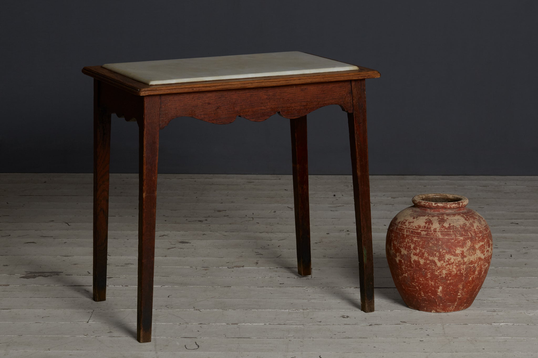 French Marble Top Bistro Table from Lyon