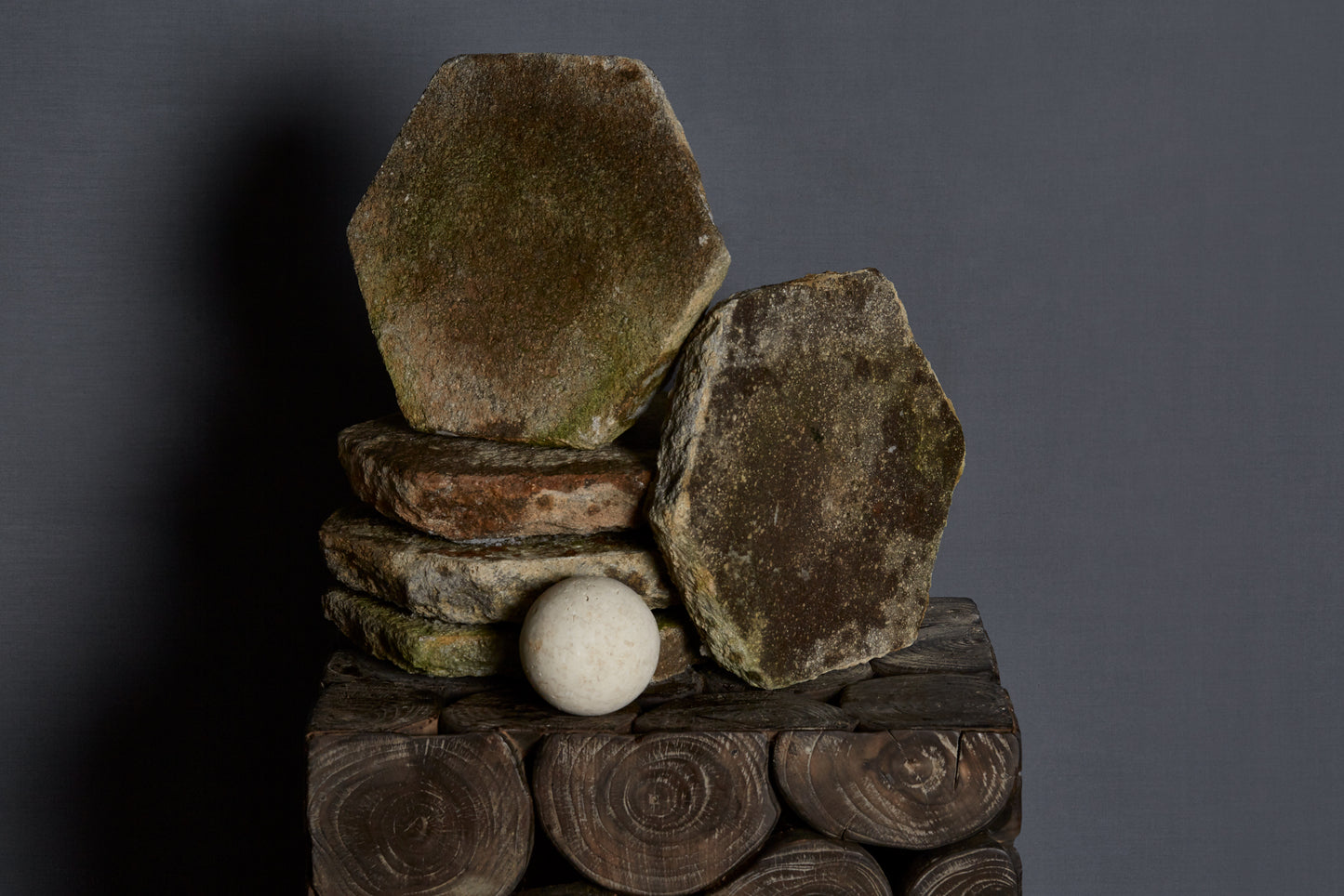 Hex Granite Chinese Tile 17th Century