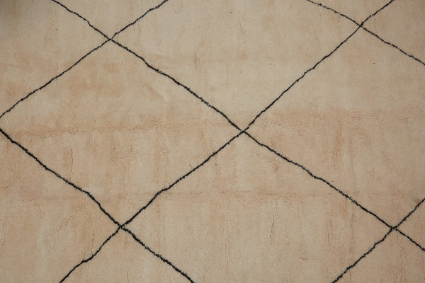 Large Diamond Pattern Beni Ourain Carpet  .............. (8' 7'' x 11' 9'')