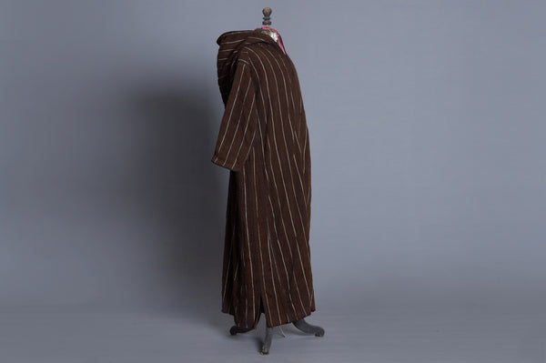 Chocolate & Cream Striped Bedouin Robe