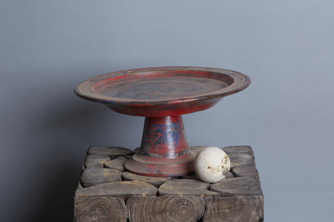 Red Lacquer Offering Tray from Sumatra