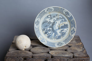 Ming Swatow Blue & White Shipwreck Plate ca 1540