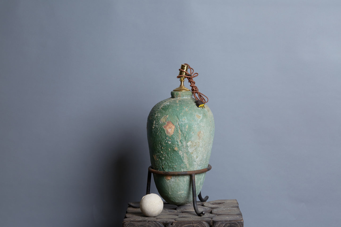 16th Century Italian Wine Jug as a Lamp