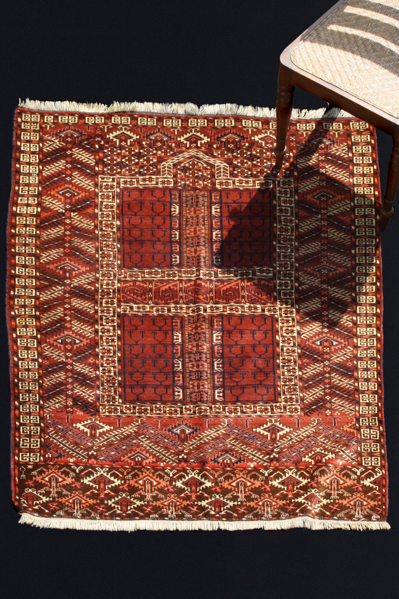 Fine Woven Tekke Turkmen Carpet .............. (4' 9'' x 3' 11.5'')