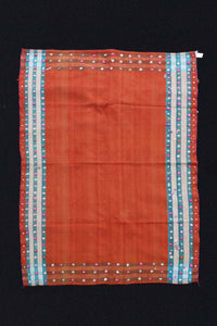 Orange and Turquoise Hekari Textile (5' x 7')