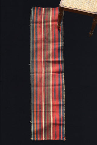 Acik Heybe With Red, Blue, Orange And Grey Stripes (1' 4.5'' x 6')