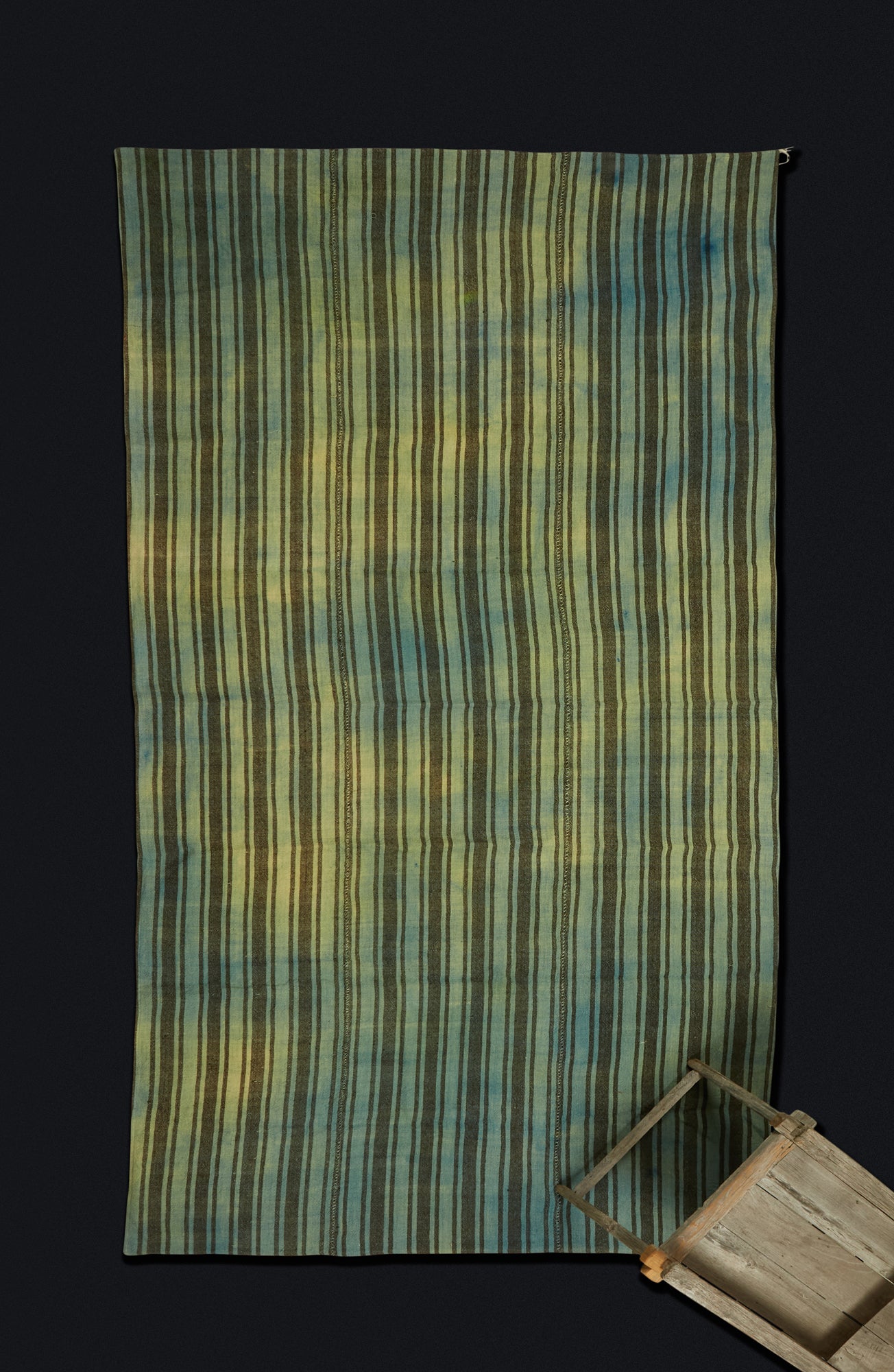 Indigo Stripe Anatolian Rug with Backing .......... (5' 6'' x 11' 3'')