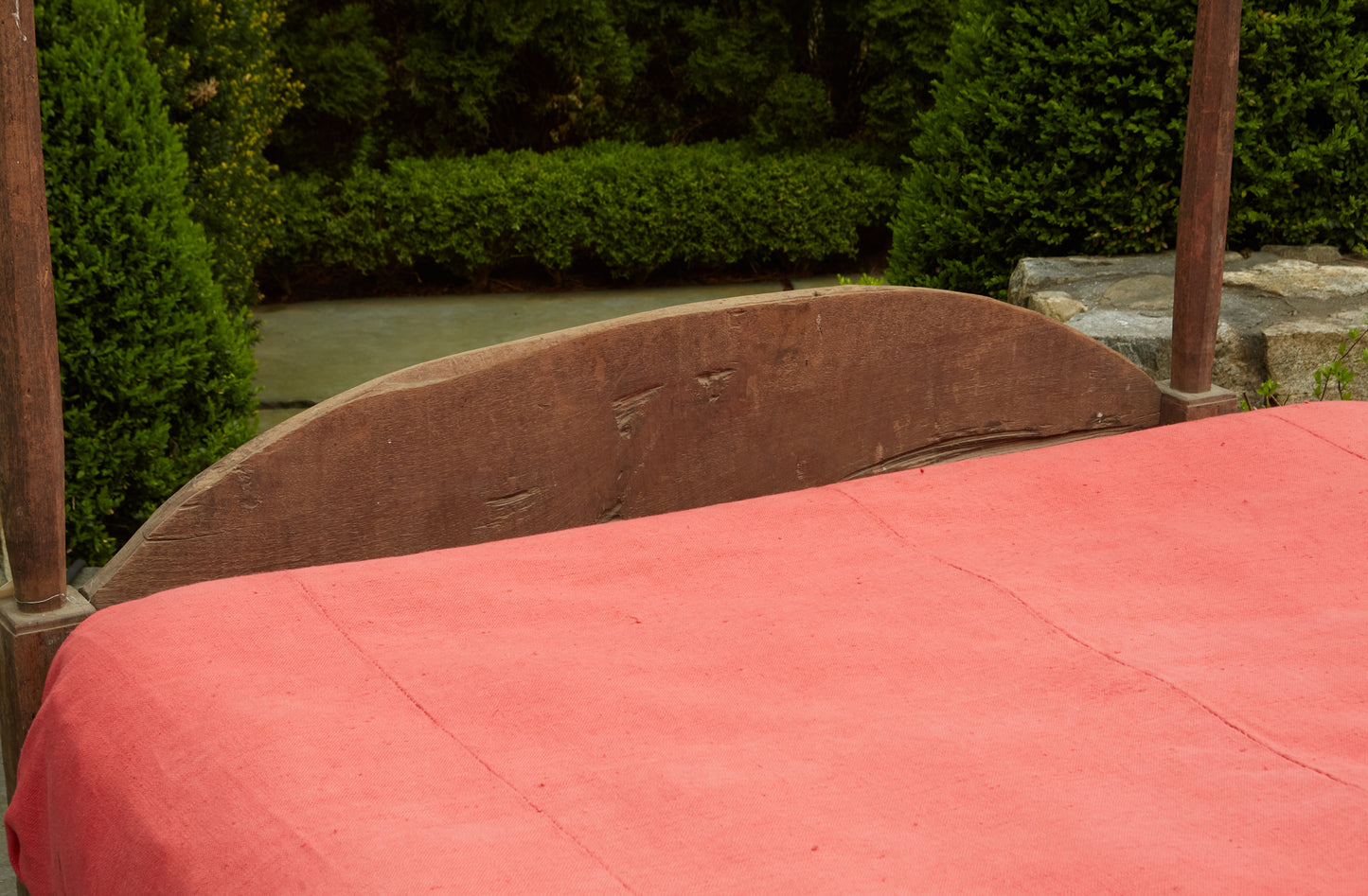 Early Teak Dutch Colonial Full Sized Canopy Bed