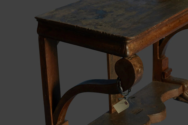 Dutch Colonial Empire Console Table with Lion Pawed Feet