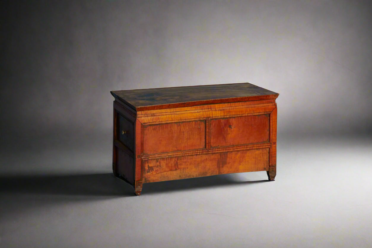 18th Century Tibetan Scholars Table in Tigered Wood