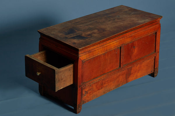 18th Century Tibetan Scholars Table in Tigered Wood