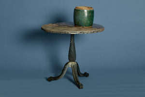 Aluminum & Iron 3 Legged Pedestal Garden Table