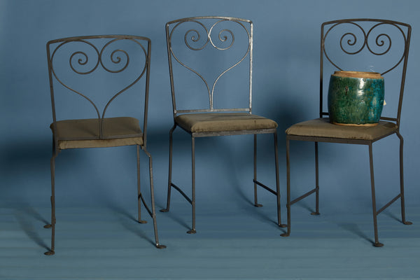 French Wrought Iron Garden Side Chair