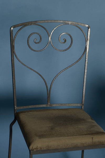 French Wrought Iron Garden Side Chair