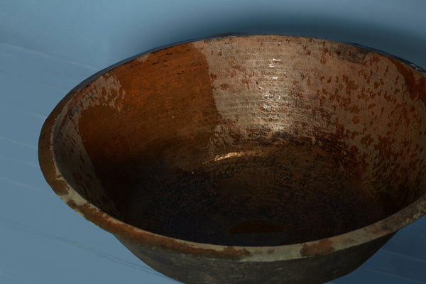 19th Century Hammered Copper Brazier for Making Batiks from Batavia